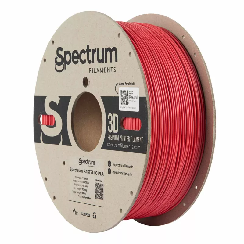 3D-Druck Filament, PLA-Filament, rotes Filament, Spule, Spectrum Filaments