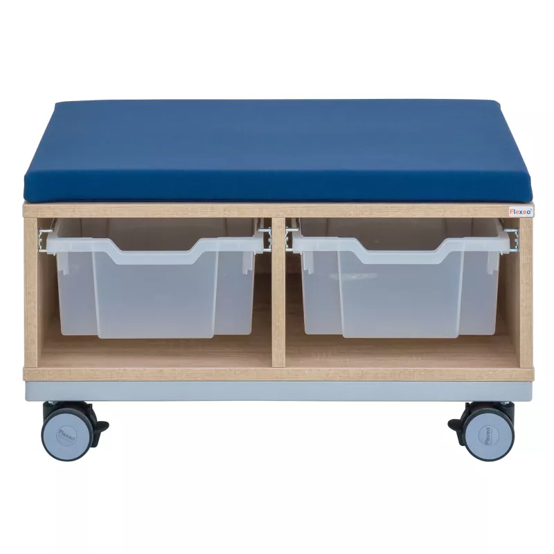 Warteschrank, Kissenauflage, Aufbewahrungsbox, Rollwagen, Kastenbahn