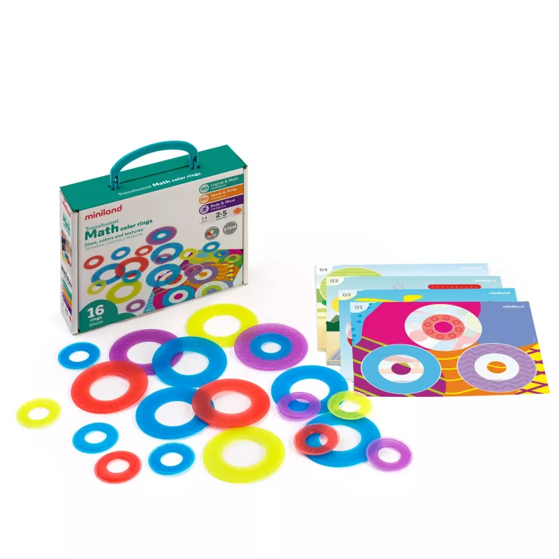 math rings, color rings, disc toys, educational toy, set with rings