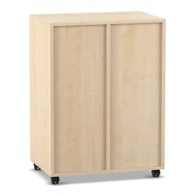 Kleiderschrank, Schrank, Holz, Schrank auf Rollen, Schiebetüren