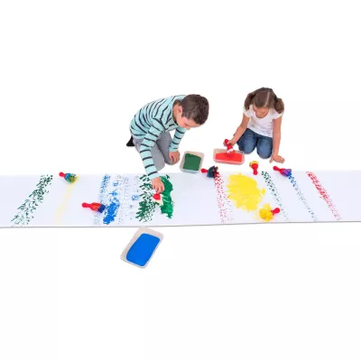 Kinder-Stampfarbenset, Farbrollen, Farben, Malkasten, Kinderkunst