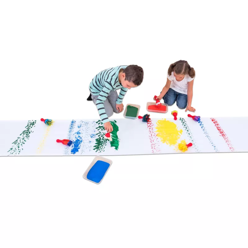 Kinder-Stampfarbenset, Farbrollen, Farben, Malkasten, Kinderkunst