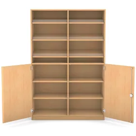 Flexeo® Schrank mit Schrägablagen und Mittelwand, 190 x 126,4 cm