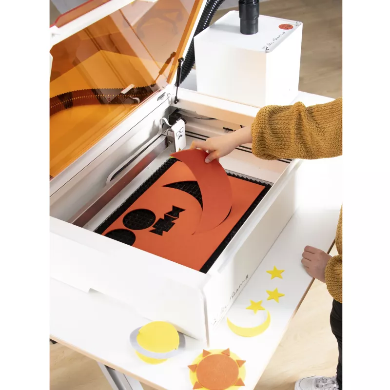 Papier, Schneide, Maschine, Orange, Motiv