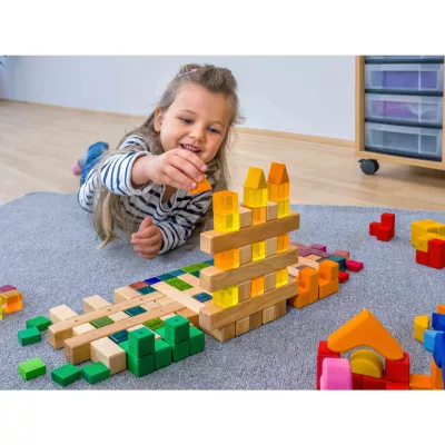 Konstruktionsspielzeug, Holzbausteine, Bauklötze, Farbig, KinderSpielzeug