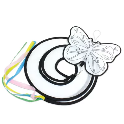 Schmetterling-Maske, Luftballon-Kopfschmuck, Flügel-Motiv, Kostüm-Accessoire, Trageband-Holz