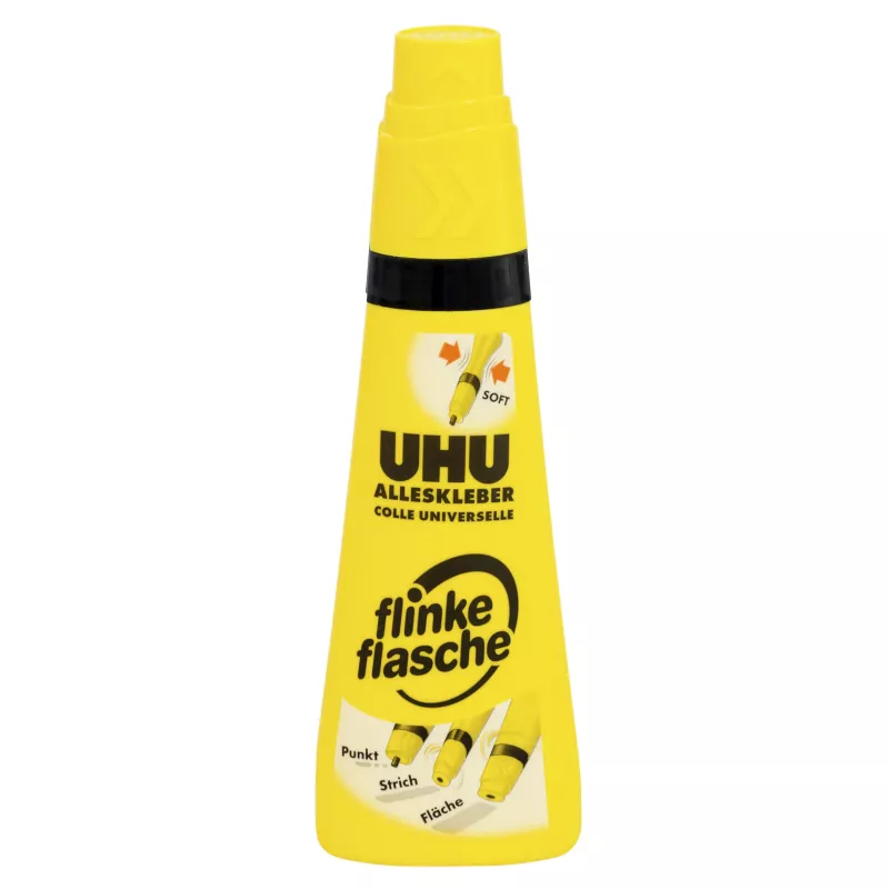 UHU, Kleber, Alleskleber, Flasche, Gelb