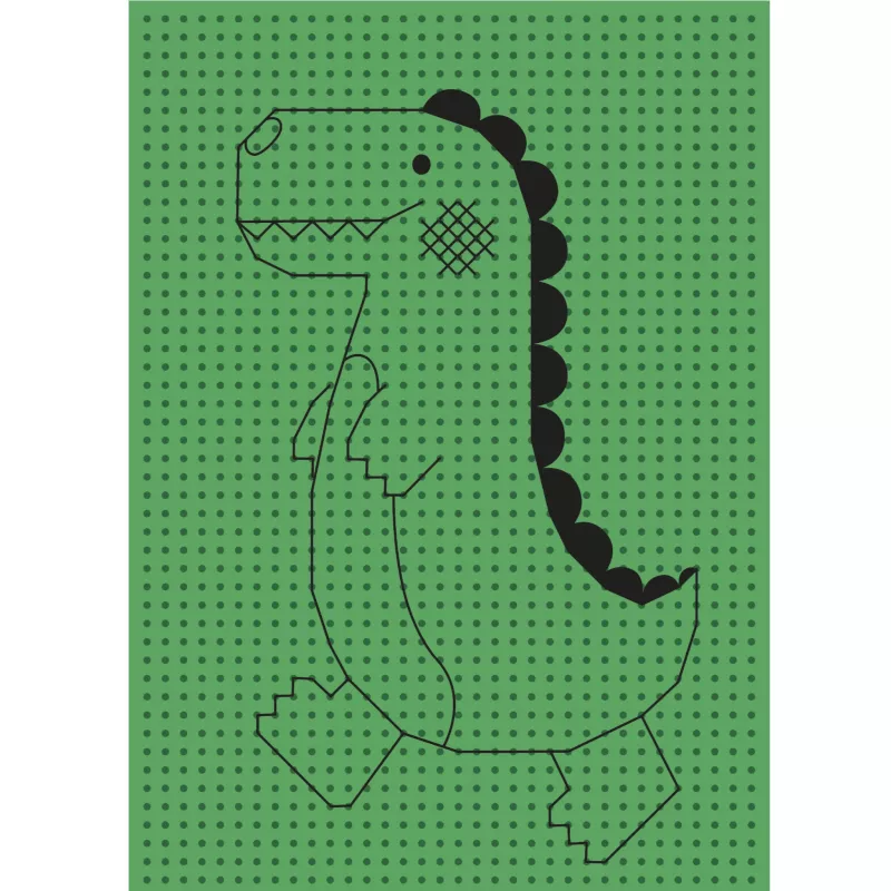 dinosaur, T-Rex, grün, Cartoon, Linienzeichnung