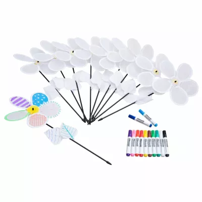 Blumen-Drahthalter, Orchideen-Phiole, Pflanzenspange, Stoff-Colorset, Dekorations-Set
