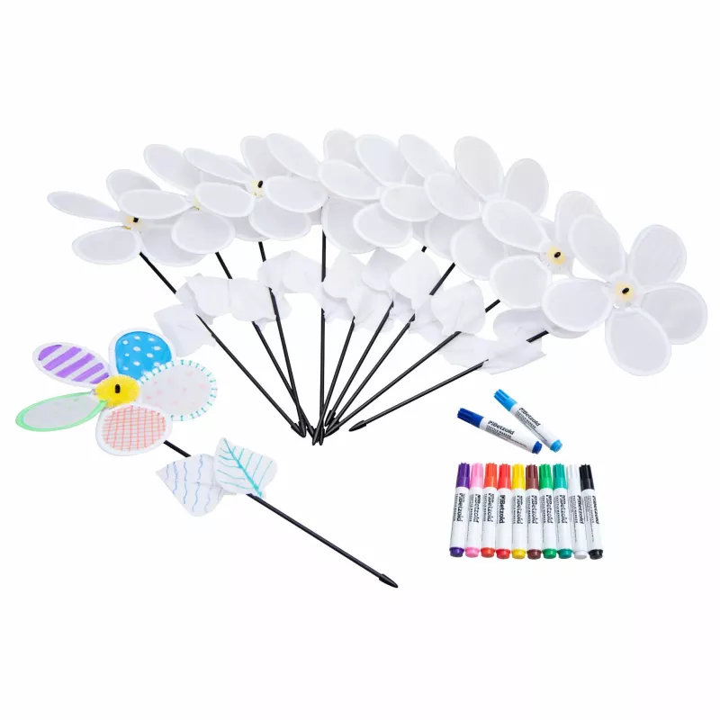 Blumen-Drahthalter, Orchideen-Phiole, Pflanzenspange, Stoff-Colorset, Dekorations-Set