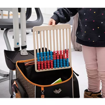 Abakus, Rechenraster, Holzrahmen, Kinder Spielzeug, bunte Perlen