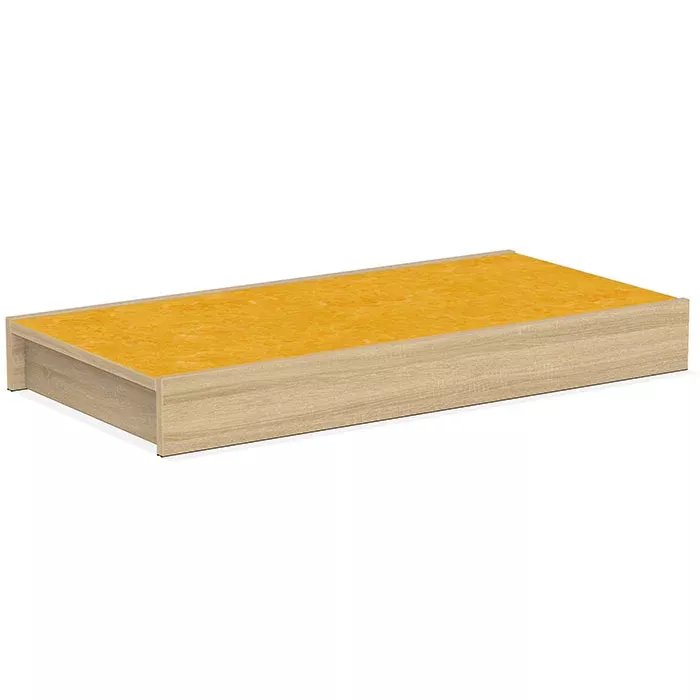 Holzschublade, Schubladenbox, Multiplex, orange Oberseite, Aufbewahrungsschale