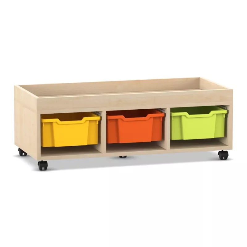 Holz, Aufbewahrung, Rollcontainer, Boxen, Stapelkisten