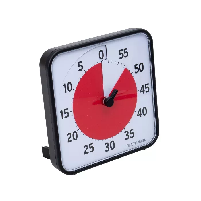 kitchen timer, mechanical timer, red dial, square timer, countdown timer