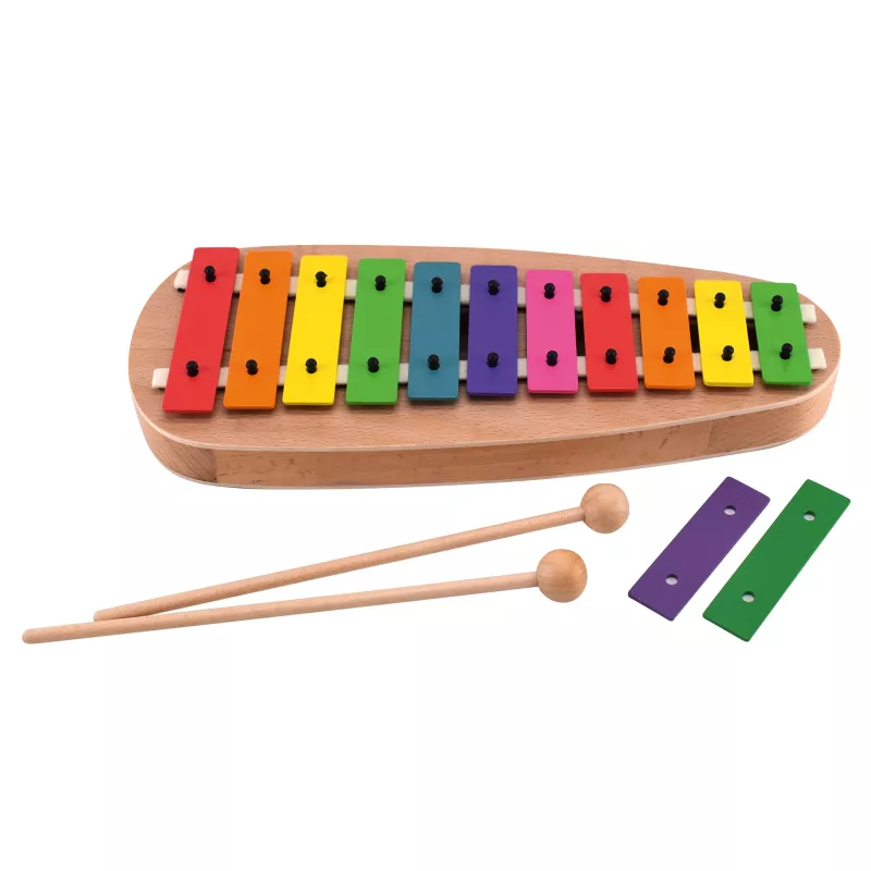 Kinder Xylophon, Holzspielzeug, Farbiges Xylophon, Mallets, Töneinstrument