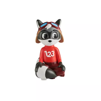 Figure, Hund, Roteshemd, Goggles, Sitzende Position