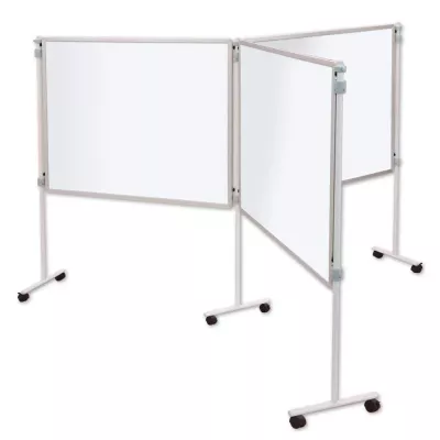 Whiteboard, Mobiler Whiteboard, Trennwand, Rollbarer Ständer, Doppelpaneel