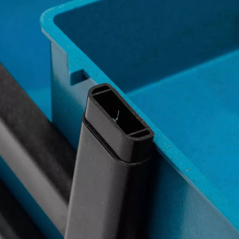 Clipboard, Storage bin, Blauer Behälter, Kunststoffkante, Turmclip