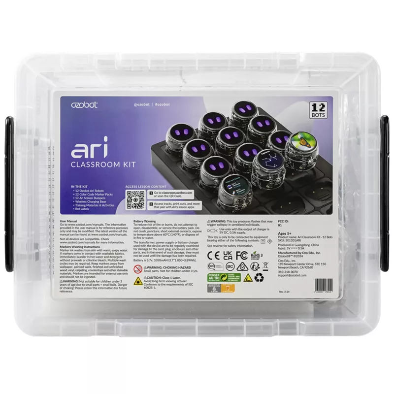 Klassenraum-Set, Ari, Roboter-Set, Schaltungsteile, Aufbewahrungsbehälter