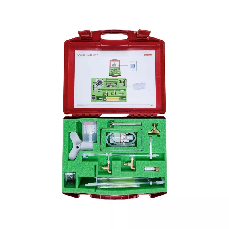 Miniaturenset, Wasserversorgung, Rohrleitungsbauteile, Schläuche, Werkzeugkoffer