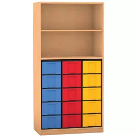 Klassenregal, 190 x 94,4 cm - mit 15 hohen Boxen