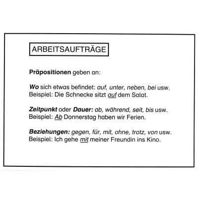 Bildungsplakat, Lernposter, Deutsch, Grammatik, Textbasierte