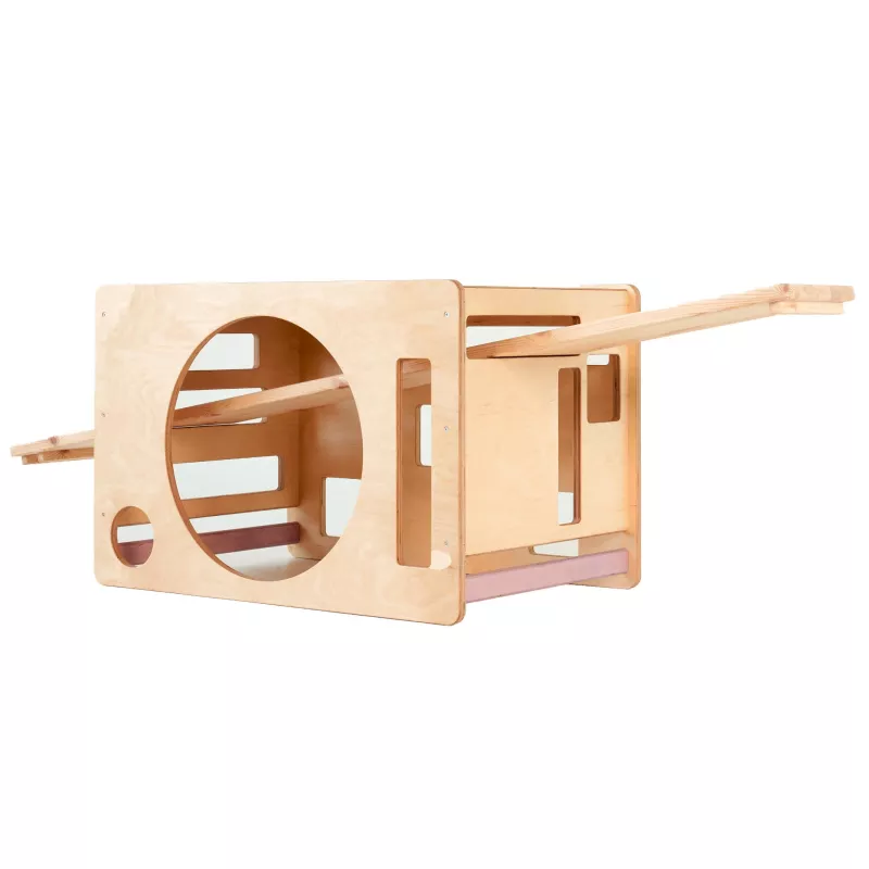 Holzspielzeug, Kletter-/Klimmring, Holz-Aktivitätswürfel, Kinder-Activity-Board, Holzspielgerät