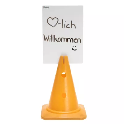 Verkehrszeichen, Kleiner Aufsteller, Aufsteller, Kegel, Notizkarte