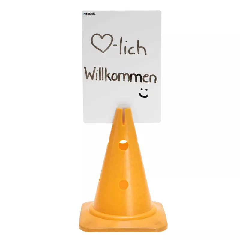 Verkehrszeichen, Kleiner Aufsteller, Aufsteller, Kegel, Notizkarte