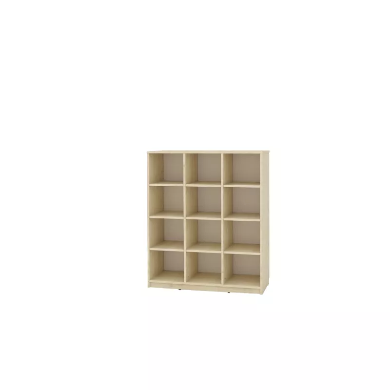 Schubladenregal, Regal mit Fächern, Holzregal, Aufbewahrungsregal, 4x4 Fächer