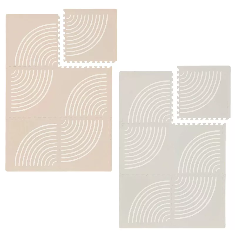 raumteiler, matte fliesen, geometrisch, steinoptik, 4-tile set