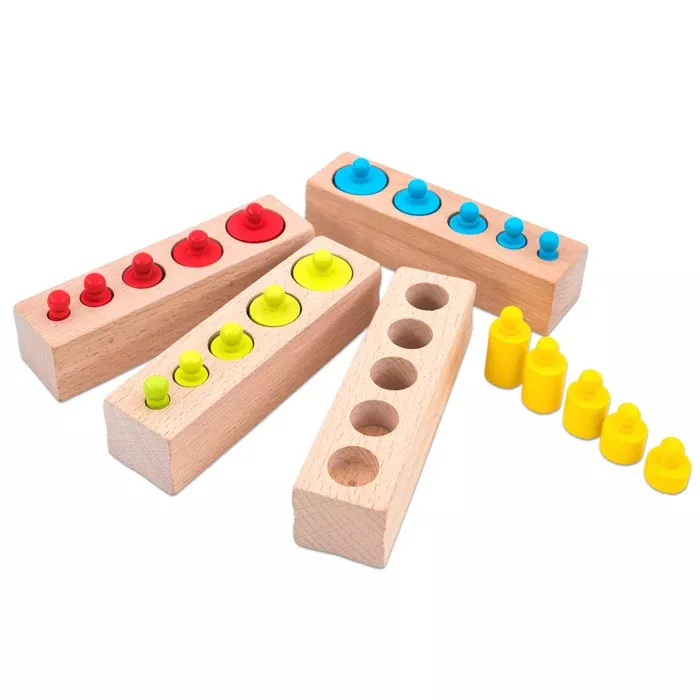 Holzspielzeug, Lotto-Stäbe, Farbensystem, Pegs, Kastenspiel (Holz)