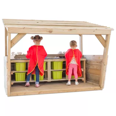 Holzwerkbank, Kinderwerkbank, Spielwerkbank, Aufbewahrungskästchen, Kinderkittel
