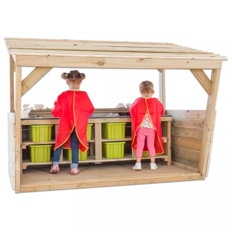 Holzwerkbank, Kinderwerkbank, Spielwerkbank, Aufbewahrungskästchen, Kinderkittel