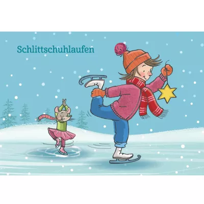 Schlittschuh, Eissport, Eiskunstlauf, Winteroutfit, Halbmondstern