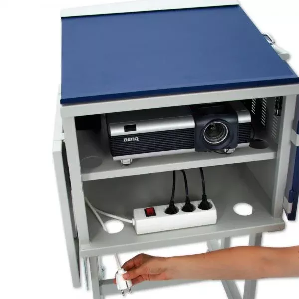 projektor, Beamer, Kabel, Werkbank, Schrank