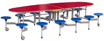 Schulbank, Tischplatten, Klappbar, Rollstuhlrollen, Pausenstuhl