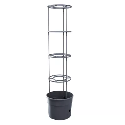 Pflanzenturm, Topfständer, Metallgestell, Blumentopfständer, Runder Topf