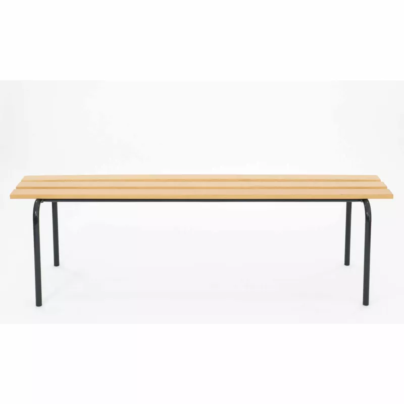 Bank, Bank, Slatted, Wood, Metal legs