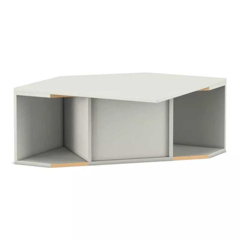 niedriger Schrank, Aufbewahrungseinheit, weiß, offene Fächer, Flat-Pack