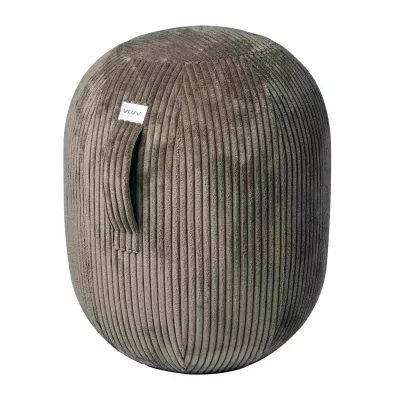 Sessel, Cord-Sessel, Stoffbezug, Rundenform, Hocker/Medienstuhl