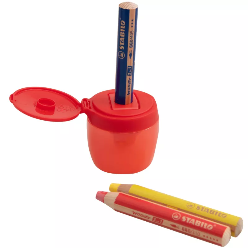Bleistiftspitzer, Mini-Spitzer, Rot, Plastik, Stifte