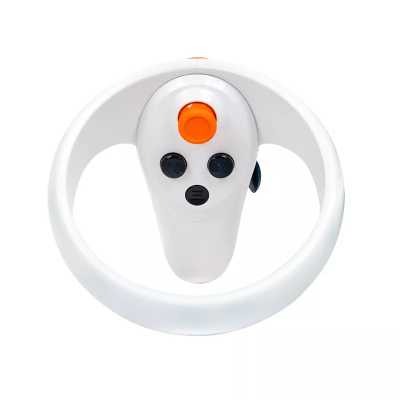 Lenkrad, Spielzeug, Fernbedienung, Orange Knopf, Gehäuse weiß