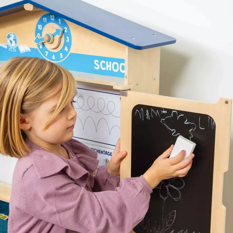 Kinderhaus, Schultafel, Kreidetafel, Schulboard, Holzspielzeug