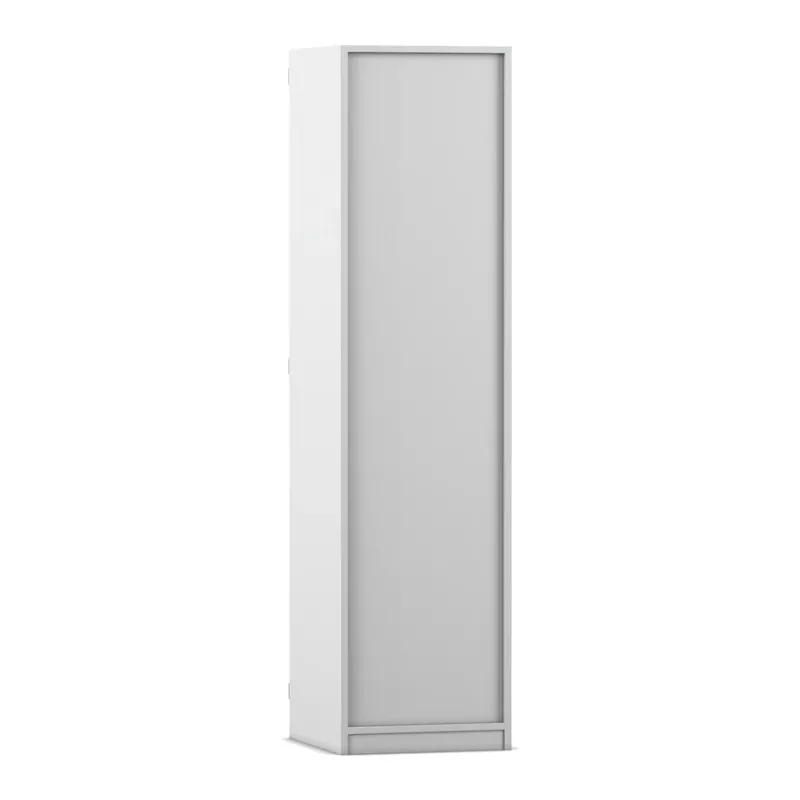 Schrank, Schiebetür, Garderobe, Korpus weiß, Stahlrahmen