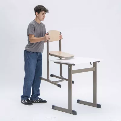 Schreibtischstuhl-Kombi, Schreibtischstuhl, Hochstuhl, Zusammenklappbar, Betontable