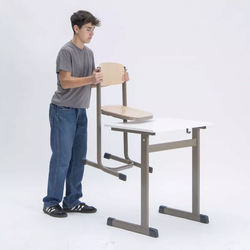 Schreibtischstuhl-Kombi, Schreibtischstuhl, Hochstuhl, Zusammenklappbar, Betontable