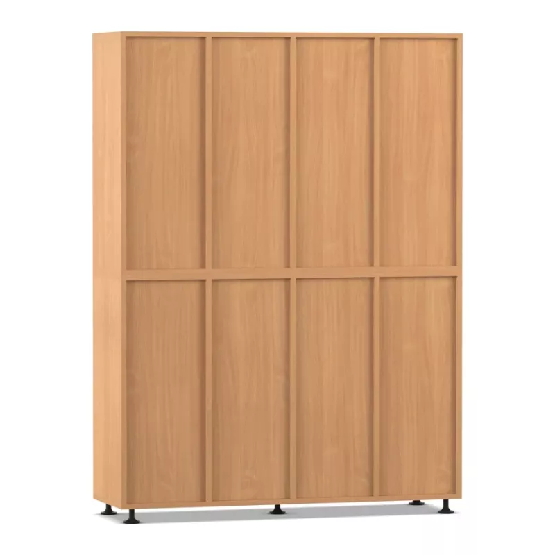 Kleiderschrank, Schrank aus Holz, Holzschrank, Fünftüriger Schrank, Schrank mit Türen aus Holz