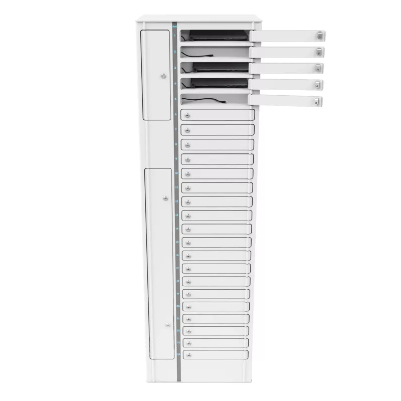 Servergehäuse, Rack-Einheit, 13U Rack, weißes Metall, Schubladen