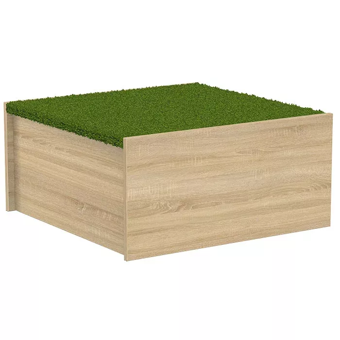 pflanzkübel, holzkasten, grasmatte, gartenbehälter, holzoptik